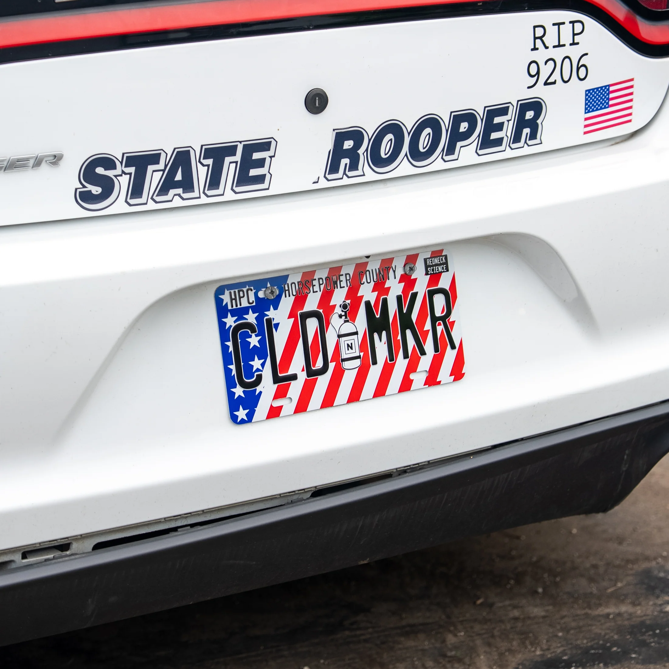 Cloud Maker License Plate - Red White & Blue - Image 4